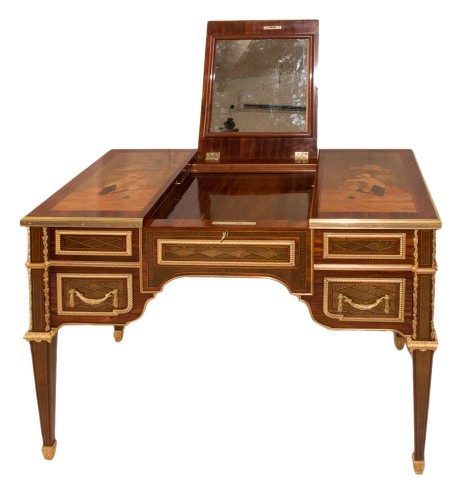 Dressing table in marquetry, late 19th century - Furniture Style 