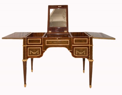 Furniture  - Dressing table in marquetry, late 19th century