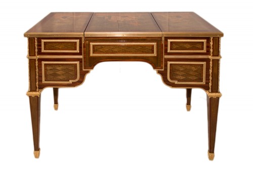 Dressing table in marquetry, late 19th century - 