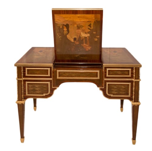 19th century - Dressing table in marquetry, late 19th century
