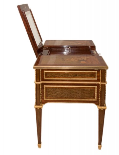 Dressing table in marquetry, late 19th century - 