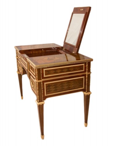  - Dressing table in marquetry, late 19th century