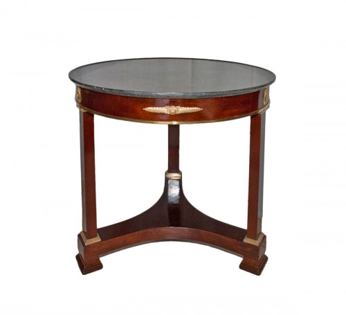 Mahogany pedestal table, Empire period