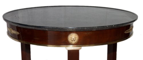 Mahogany pedestal table, Empire period - Furniture Style Empire