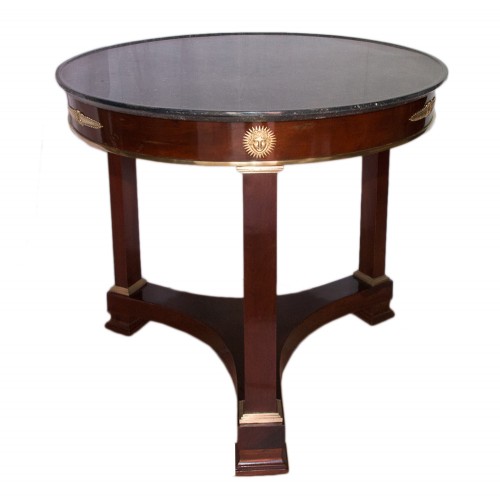 19th century - Mahogany pedestal table, Empire period