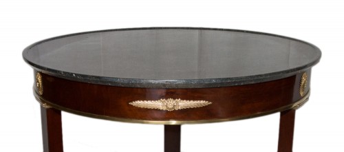 Mahogany pedestal table, Empire period - Empire