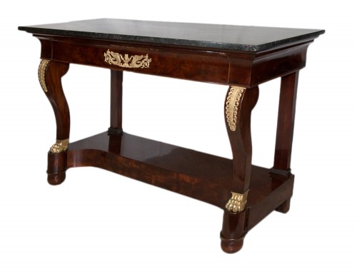 XIXe siècle - Console en acajou époque Empire