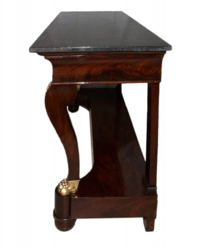 Antiquités - Mahogany console, Empire period