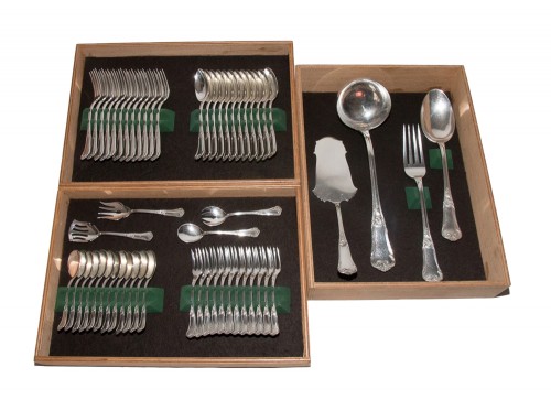 Flatware set in solid silver of 154 pieces - Italy mid 20th century - silverware & tableware Style 