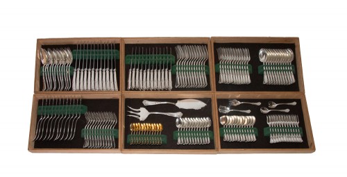 Antique Silver  - Flatware set in solid silver of 154 pieces - Italy mid 20th century