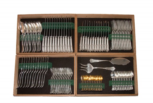 Flatware set in solid silver of 154 pieces - Italy mid 20th century - 
