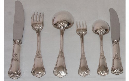 Antiquités - Flatware set in solid silver of 154 pieces - Italy mid 20th century