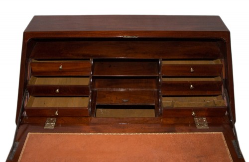 18th century - Solid mahogany Scriban chest of drawers Louis XVI period 
