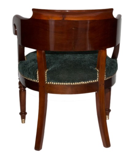 Fauteuil de bureau en acajou époque Restauration - Galerie Lauretta