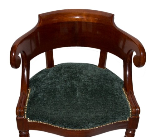 XIXe siècle - Fauteuil de bureau en acajou époque Restauration