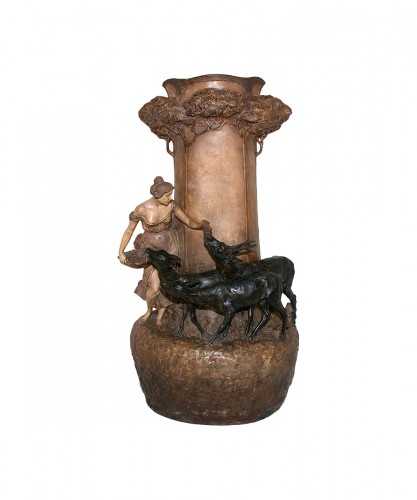 Grand vase en terre cuite Lavergne, Goldscheider circa 1900