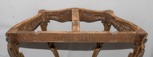 Antiquités - Console en bois doré - Maison Maxime CLAIR Fin 19e siècle