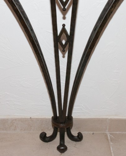 Furniture  - Wrought iron half-moon console circa 1930-1940