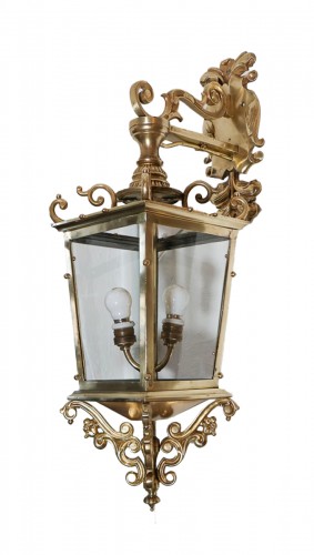 Lanterne portique en bronze fin XIXe siècle