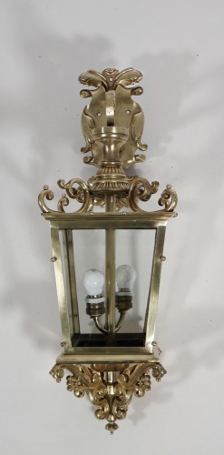 Antiquités - Bronze portico lantern, late 19th century