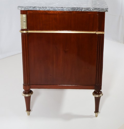 French Louis XVI Mahogany Commode stamped F SCHEY - Louis XVI