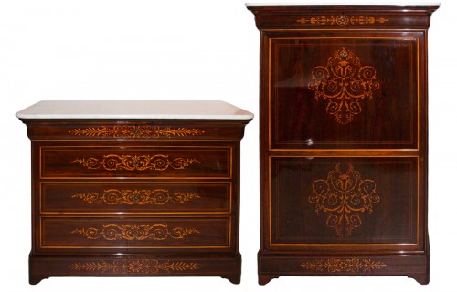 Commode et secrétaire époque Charles X