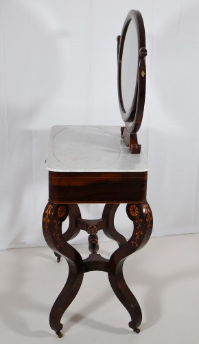 Dressing table in rosewood, Charles X period - Restauration - Charles X