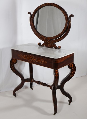 Antiquités - Dressing table in rosewood, Charles X period