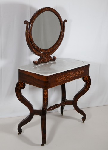 Antiquités - Dressing table in rosewood, Charles X period