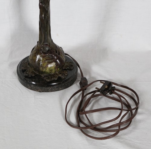 Lampe en bronze art nouveau Ludwig BECK 1895 - Art nouveau