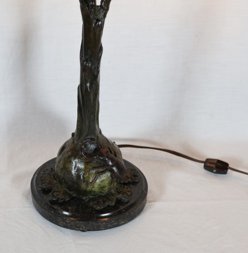 Art nouveau - Lampe en bronze art nouveau Ludwig BECK 1895