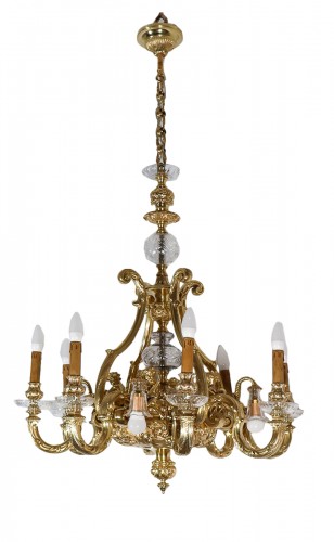 Lustre en bronze doré époque Napoléon III