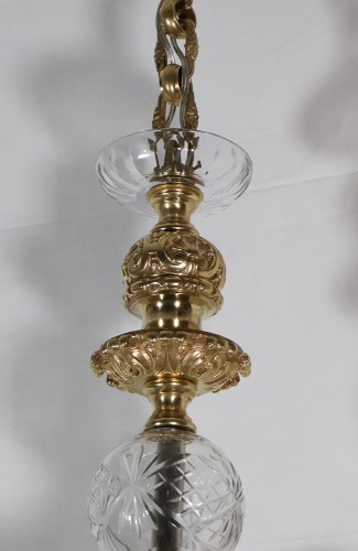 Napoléon III - Lustre en bronze doré avec putti époque Napoléon III