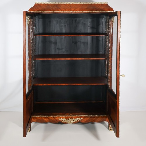 XIXe siècle - Vitrine en bois de violette époque Napoléon III