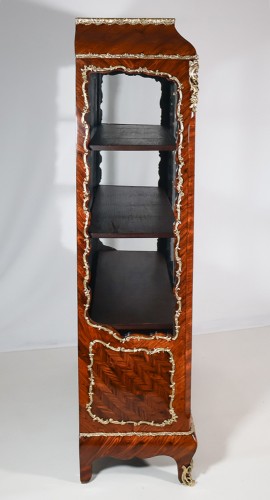 Napoléon III - Vitrine en bois de violette époque Napoléon III