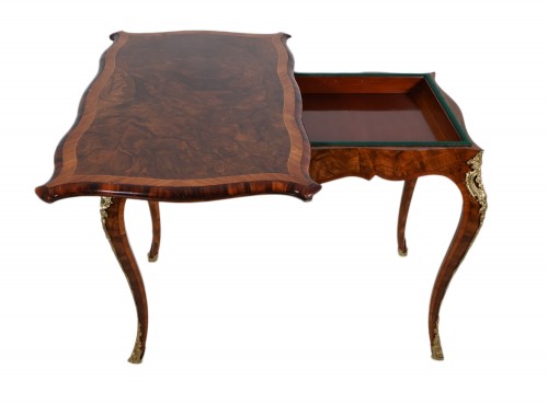 Mobilier Table à Jeux - Table à jeux en ronce de noyer Edwards et Roberts circa 1890