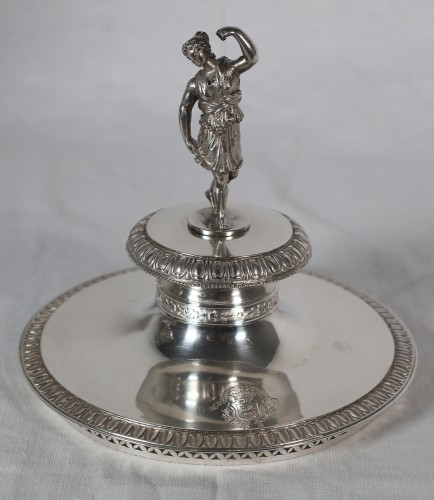Argenterie et Arts de la table  - Confiturier en argent massif d'époque Empire