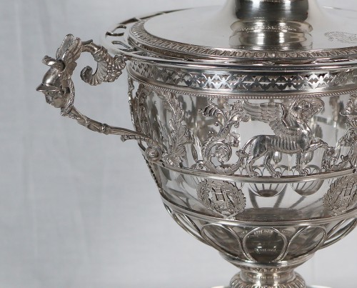 Confiturier en argent massif d'époque Empire - Empire