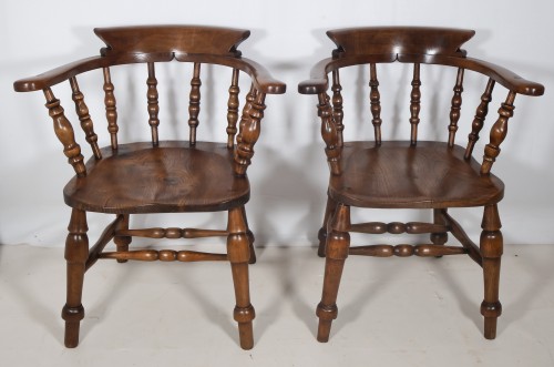 Seating  - Set of four Victorian Windsor-style English armchairs