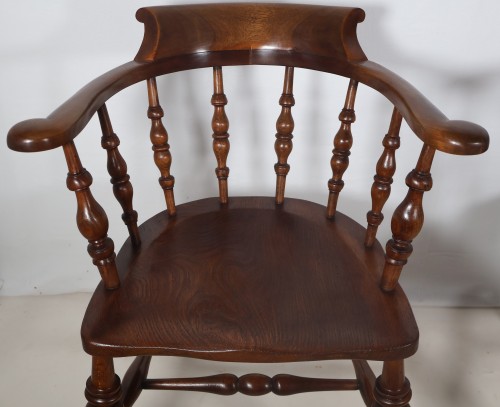 XIXe siècle - Paire de fauteuils anglais style Windsor époque Victorienne