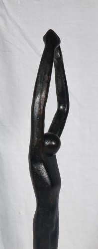 Sculpture Sculpture en Bronze - Saut en parachute - Marcel Courbier (1898-1976)