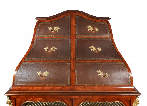 Meuble cartonnier en marqueterie fin XIXe estampillé Raulin - Mobilier Style 