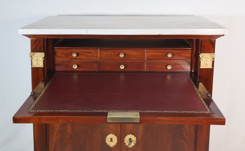 Antiquités - Secrétaire à abattant à hauteur d'appui époque empire