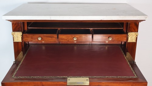 Antiquités - Secrétaire à abattant à hauteur d'appui époque empire