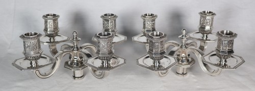  - Paire de candélabres modèle Dupérier Christofle 20e siècle