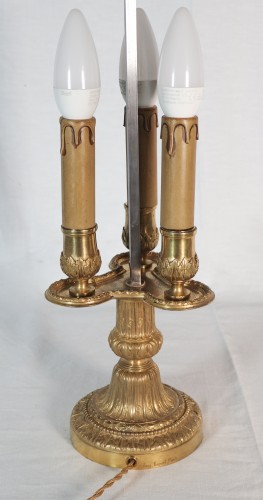 Antiquités - Bouillotte lamp by Eugène Hazart, late 19th century