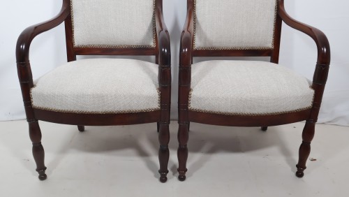 Paire de fauteuils en acajou d’époque Empire - Sièges Style Empire