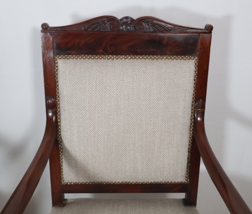 Sièges Fauteuil & Bergère - Paire de fauteuils en acajou d’époque Empire