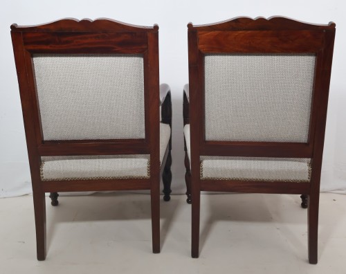Paire de fauteuils en acajou d’époque Empire - Empire