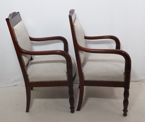 Empire - Paire de fauteuils en acajou d’époque Empire